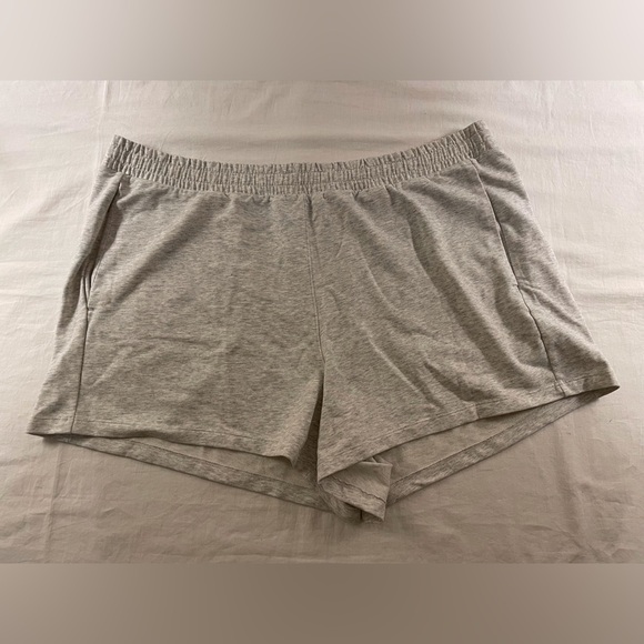 All In Motion High Rise French Terry Shorts Plus Size XXL Gray - Picture 3 of 13